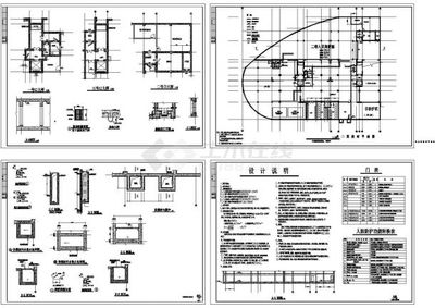 地下室人防建筑工程设计CAD施工图